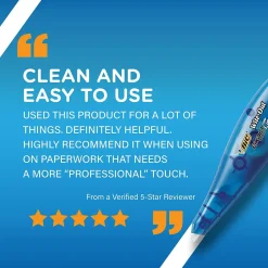 Correction & White-Out|BIC Wite-Out Exact Liner Correction Tape, White, 10/Pack (WOELP10)