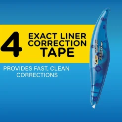Correction & White-Out|BIC Wite-Out Exact Liner Correction Tape, White, 4/Pack (WOELP418)