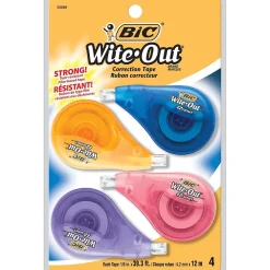 Correction & White-Out|BIC Wite-Out EZ Correct Correction Tape, White, 18/Pack, 4 Packs/Carton (50589-CT)