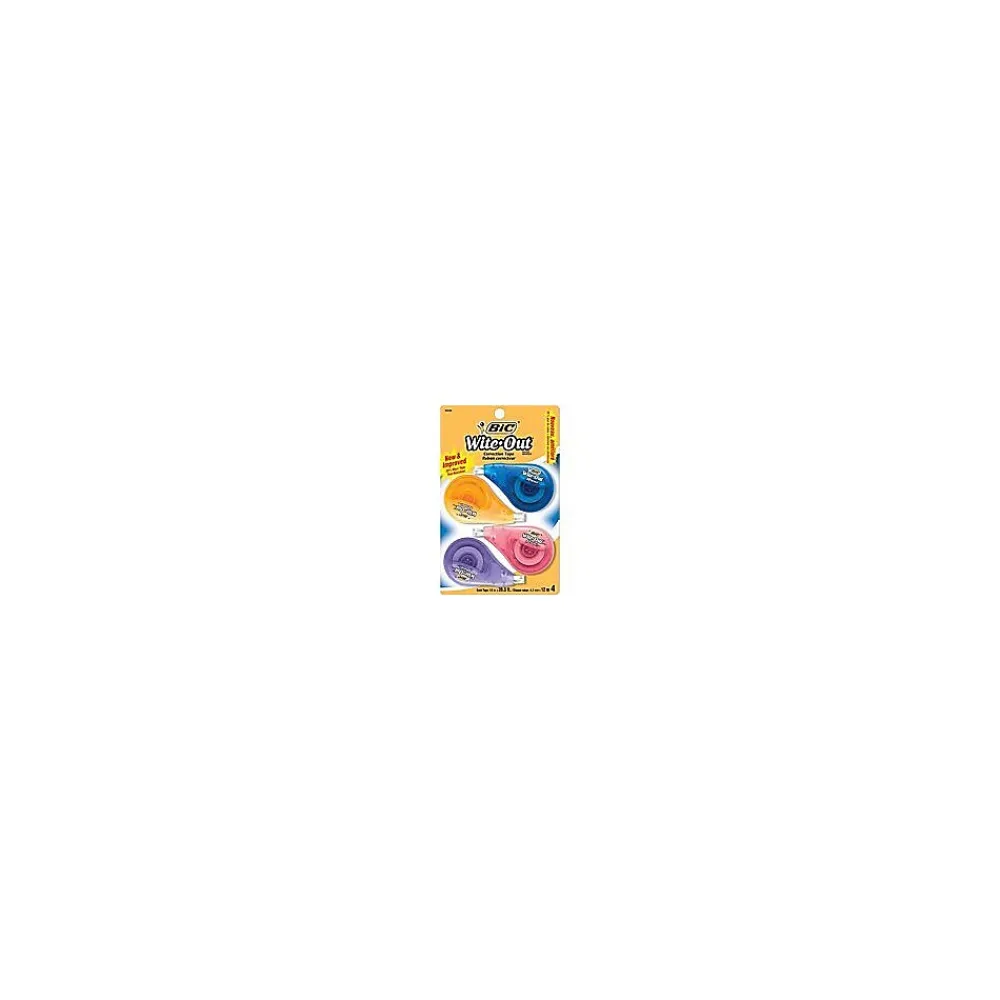Correction & White-Out|BIC Wite-Out EZ Correct Correction Tape, White, 18/Pack, 4 Packs/Carton (50589-CT)