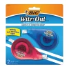 Correction & White-Out|BIC Wite-Out EZ Correct Correction Tape, White, 2/Pack (50592)