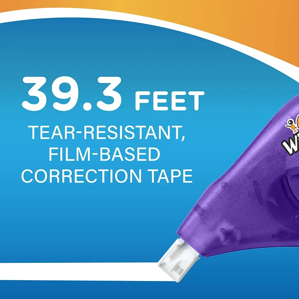 Correction & White-Out|BIC Wite-Out EZ Correct Correction Tape, White, 2/Pack (50592)