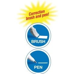 Correction & White-Out|BIC Wite-Out 2-in-1 Correction Fluid, 15 ml., White (WOPFP11)