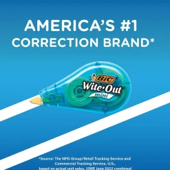 Correction & White-Out|BIC Wite-Out Mini Correction Tape, White, 3/Pack (WOTMP31-WHI)