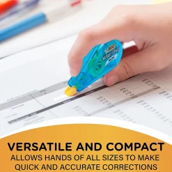 Correction & White-Out|BIC Wite-Out Mini Correction Tape, White, 6/Pack (WOTMP61-WHI)