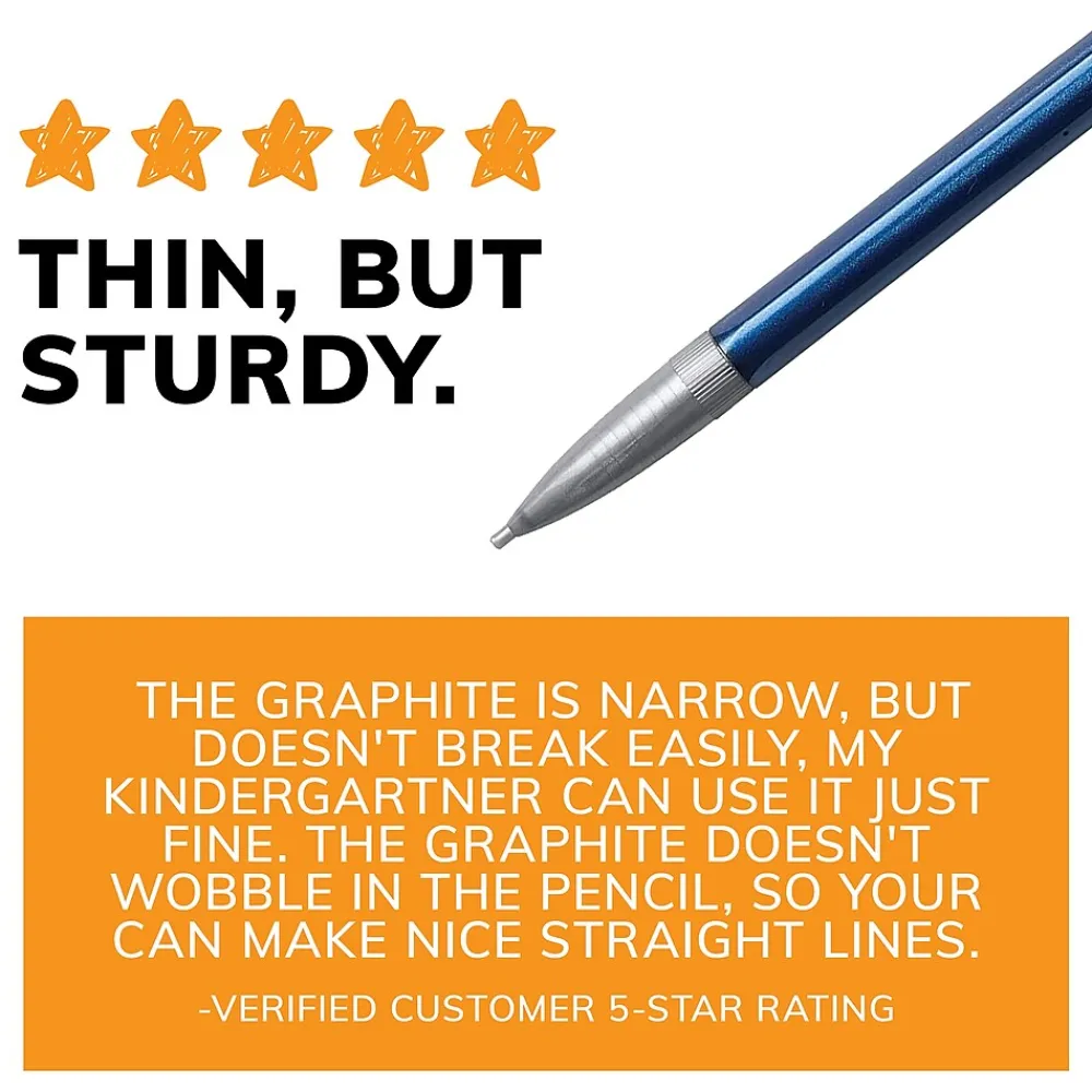 Pencils|BIC Xtra Precision Mechanical Pencils, 0.5mm, #2 Hard Lead, 24/Pack (MPLMFP241-BLK)