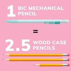 Pencils|BIC Xtra Smooth Mechanical Pencils, 0.7mm, #2 Medium Lead, 40/Pack (MP40TX-BLK)