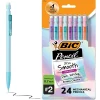 Pencils|BIC Xtra Smooth Pastel Edition Mechanical Pencil, 0.7mm, #2 Medium Lead (MPNP24-BLK)