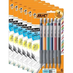 Pencils|BIC Xtra-Comfort Mechanical Pencil, 0.5mm, #2 Medium Lead, 6/Pack, 6 Packs (MPFGP61-6)