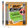 Pencils|BIC Xtra-Smooth Mechanical Pencil, 0.7mm, #2 Medium Lead, 40/Pack (MPP40MJ-BLK)