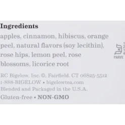 Bigelow Cinnamon Apple Herbal Tea Bags, 28/Box (11397)