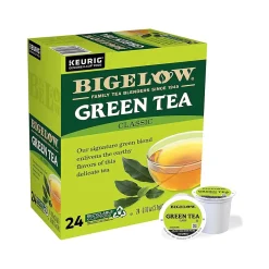 Bigelow Classic Green Tea, Keurig K-Cup Pod, 24 Pods/Pack, 4 Packs/Carton (6085CT)