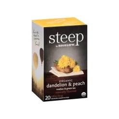 Bigelow Steep Dandelion & Peach Green & Rooibos Tea Bags, 20/Box (17715)