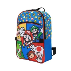 Bioworld Kids' 5-Piece Super Mario Backpack Set, Medium, Multicolor (B1B1MKLSMBSB00)