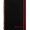 Notebooks|Black N' Red 1-Subject Professional Notebooks, 5.875" x 8.25", Wide Ruled, 70 Sheets, Black (JDK-C67009)