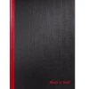 Notebooks|Black N' Red 1-Subject Professional Notebooks, 8.25" x 11.75", Wide Ruled, 96 Sheets, Black (JDK-D66174)