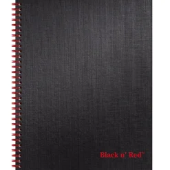 Subject Notebooks|Black N' Red 1-Subject Professional Notebooks, 8.5" x 11", Wide Ruled, 70 Sheets, Black (K67030)
