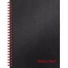 Subject Notebooks|Black N' Red 1-Subject Professional Notebooks, 5.88" x 8.25", Wide Ruled, 70 Sheets, Black (L67000)