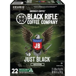 Black Rifle Coffee Company Just Black Coffee Keurig® K-Cup® Pods, Medium Roast, 88/Carton (5000384043CT)
