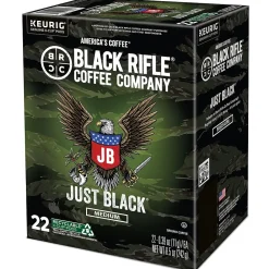 Black Rifle Coffee Company Just Black Coffee Keurig® K-Cup® Pods, Medium Roast, 88/Carton (5000384043CT)