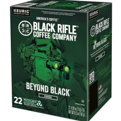 Black Rifle Coffee Company Beyond Black Coffee Keurig® K-Cup® Pods, Dark Roast, 88/Carton (5000384045CT)