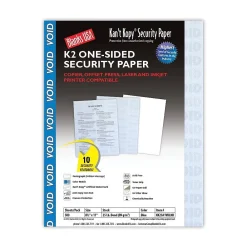 Security & Carbon*Blanks USA Kan't Kopy 8.5" x 11" Security Paper, 60 lbs., Blue, 500 Sheets/Ream (KK25A1VBLNB)