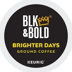 BLK & Bold Brighter Days Coffee Keurig K-Cup Pod, Light Roast, 80/Carton (5000372406CT)