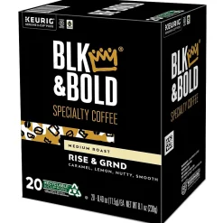 BLK & Bold Rise & GRND Coffee Keurig® K-Cup® Pods, Medium Roast, 20/Box (OKB90055)