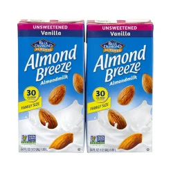 Blue Diamond Almond Breeze Unsweetened Vanilla Almondmilk, 64 fl. oz., 2/Pack (307-00081)