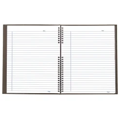 Notebooks|Blueline NotePro 1-Subject Professional Notebooks, 8" x 11", Wide Ruled, 75 Sheets, Black (REDA10150BLK)