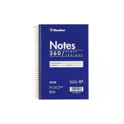 Notepads|Blueline Notes Steno Pad, 6" x 9", Ruled, Blue, 180 Sheets/Pad (AT35B)