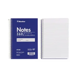 Notepads|Blueline Notes Steno Pad, 6" x 9", Ruled, Blue, 180 Sheets/Pad (AT35B)
