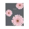 Subject Notebooks|Blueline Pink Daisy NotePro Professional Notebooks, 7.25" x 9.25", College Ruled, 75 Sheets, Gray/Silver (A6016.01)