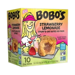 Bobo's Gluten-Free Strawberry Lemonade Oat Bites, 1.3 oz., 10 Bites/Box (549-D)