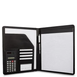 Faux Leather Padfolio, Black (WRC5040BS-Black)<Bond Street Hot
