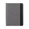Faux Leather Padfolio with Zipper Closure, Gray (WRC1503BS-GREY)<Bond Street Discount