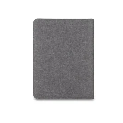 Faux Leather Padfolio with Zipper Closure, Gray (WRC1503BS-GREY)<Bond Street Discount