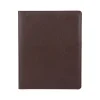 Faux Leather Portfolio Case with Zipper Closure, Brown (WRC1511BS-BROWN)<Bond Street Clearance