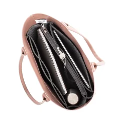 Pink Vegan Leather Tote Bag, Medium (LBG5054BS-PINK)<Bond Street Sale