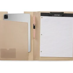 Vegan Leather Padfolio, Taupe (WRC5041BS-TAUPE)<Bond Street New
