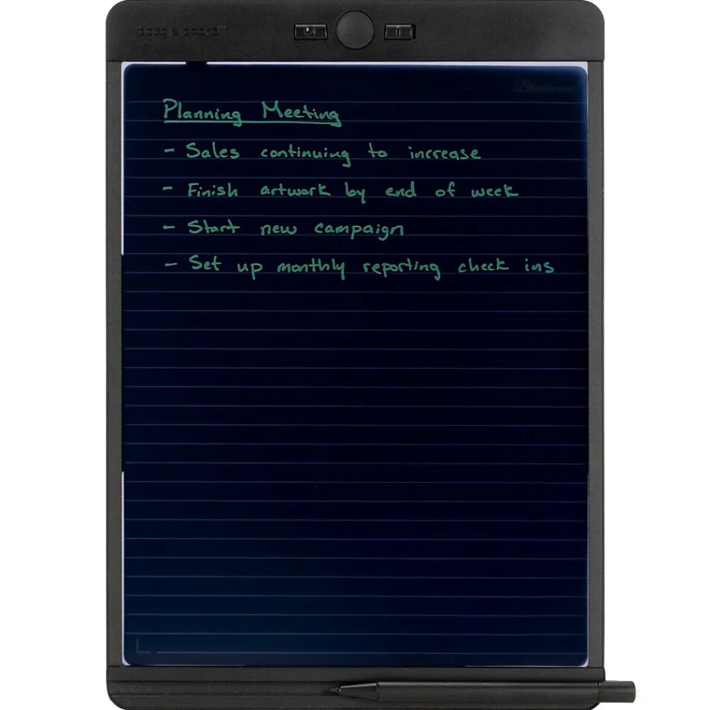 Notepads|Boogie Board Blackboard Smart Notepad, 8.5" x 11", Black, 1 Sheets/Pad (BD0110001)