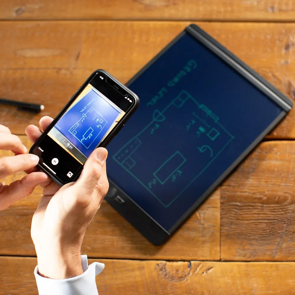 Notepads|Boogie Board Blackboard Smart Notepad, 8.5" x 11", Black, 1 Sheets/Pad (BD0110001)