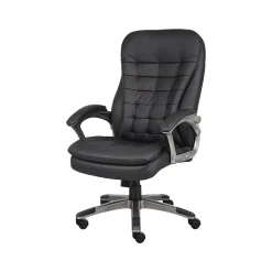 Office Chairs*Boss Office Products Boss Faux Leather Executive Chair, Black (B9331)