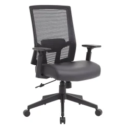Office Chairs*Boss Office Products Mesh/Vinyl Swivel Task Chair, Black (B6044AM-BK)