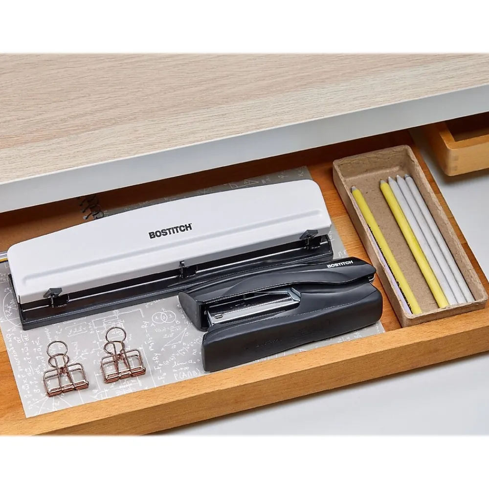 Staplers|Bostitch Handheld Stapler, 40-Sheet Capacity, Staples Included, Gloss Black (B275R-BLK)