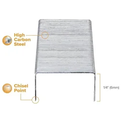 Staples|Bostitch Premium Standard Staples, 0.25" Leg Length, 5000 Staples/Box (SBS191/4CP)