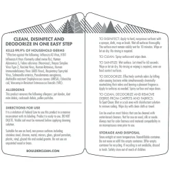 Disinfecting Cleaner, Lemon Scent, 28 Oz. (003007)<Boulder Clean Hot