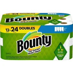 Bounty Select-A-Size Double Roll Paper Towels, 2-ply, 90 Sheets/Roll, 12 Rolls/Pack (66541/06130)