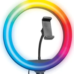 10" RGB Selfie Desktop Ring Light Studio Kit (WA-RGB10TT)<Bower Outlet