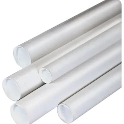 Outlet Partners Brand Box Partners White Mailing Tubes, 2" x 15", 50/Case
